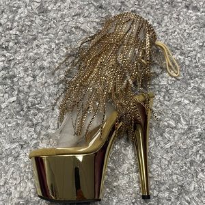Gold 7’ Pleaser heels